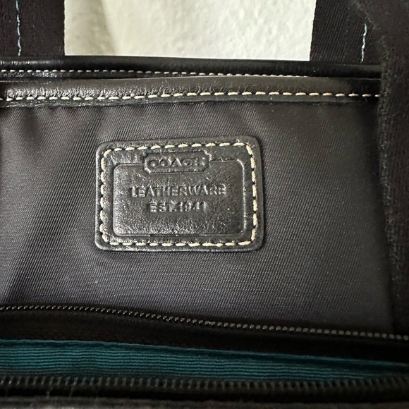 COACH Black Sateen Medium Tote Vintage - Picture 4 of 8